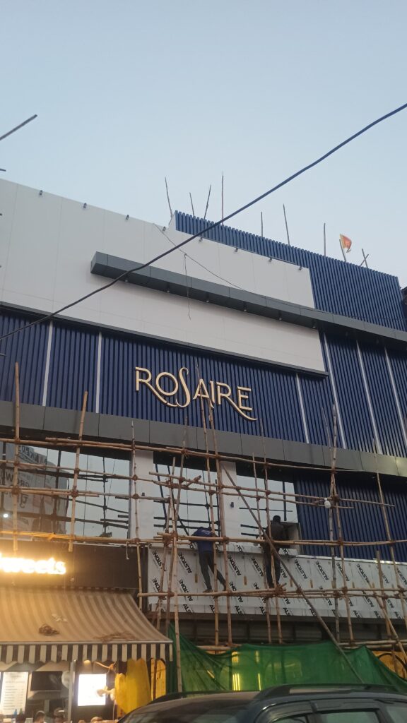 creative backlight ss letters installed for client at varanasi, U.P.